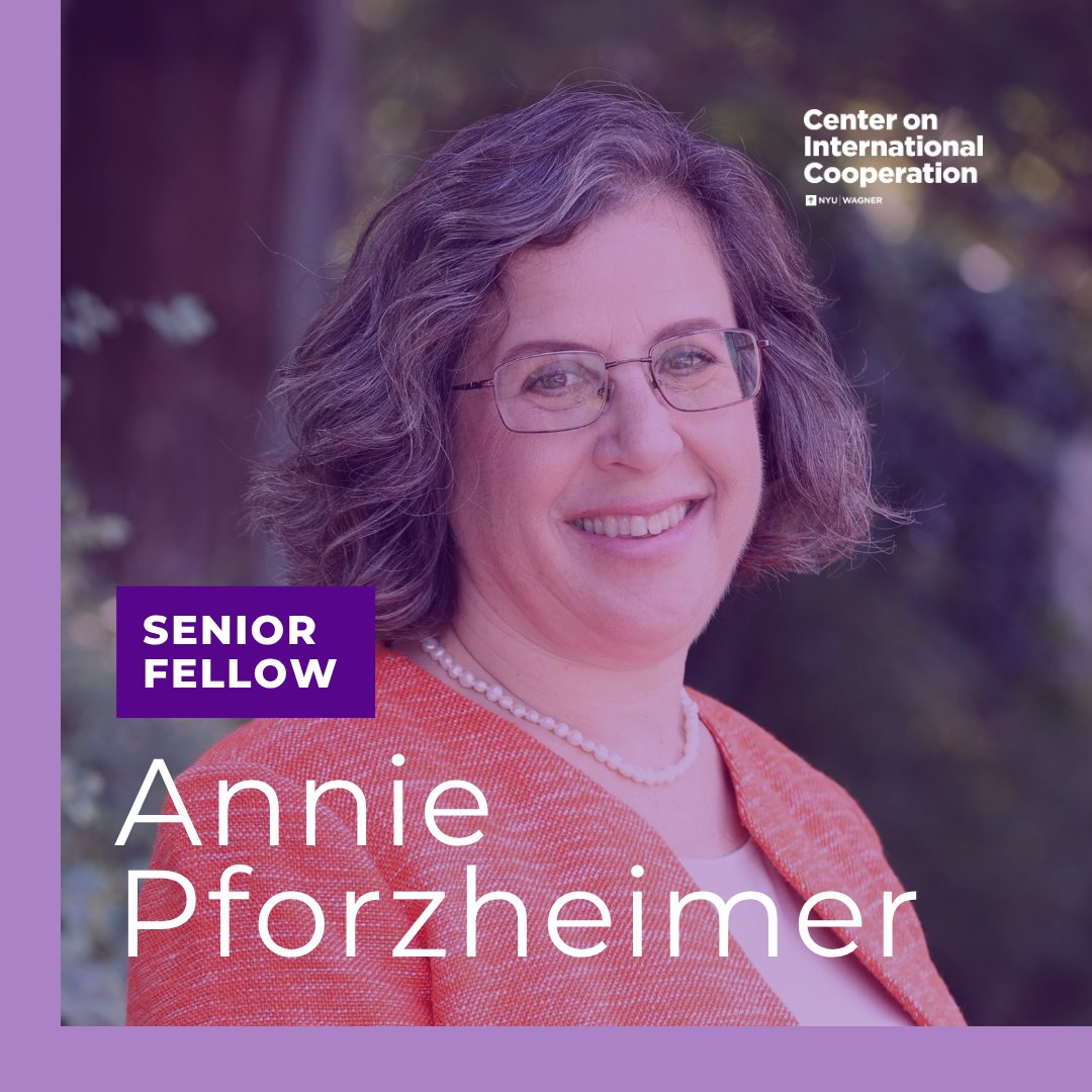 nyuCIC's tweet photo. We are excited for two new fellows to join #NYUCIC this fall 🍂

➕ @pforzheimera is a Senior Fellow, and comes from decades-long tenure serving as a US career diplomat. After retiring from government, she served as a Non-Resident Adjunct Senior Fellow at the @CNASdc, an adjunct professor of international relations at @PaceUniversity and the @CUNY. 

Annie is a human rights advocate, and a foreign and security policy analyst and commentator. 

Meet Annie: https://t.co/NckiFYbnl0

▶️ Dr. Peter J. Hoffman is a Non-Resident Fellow; and an independent researcher with 25 years of experience as a scholar and policy analyst.

His work focuses on the @United Nations and global governance, peace and security, military affairs, and the international humanitarian system. His career has spanned organizations such as the @StimsonCenter, @GWLN, @gpolicywatch, the @CarnegieCouncil and numerous #UN agencies.

Meet Peter: https://t.co/aAZarxWOOP