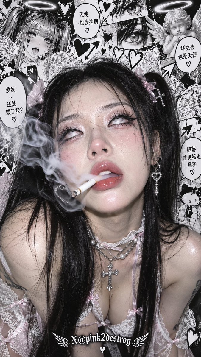 pink2destroy's tweet photo. Ahegao X Angelcore https://t.co/Y1Prd4rh7t