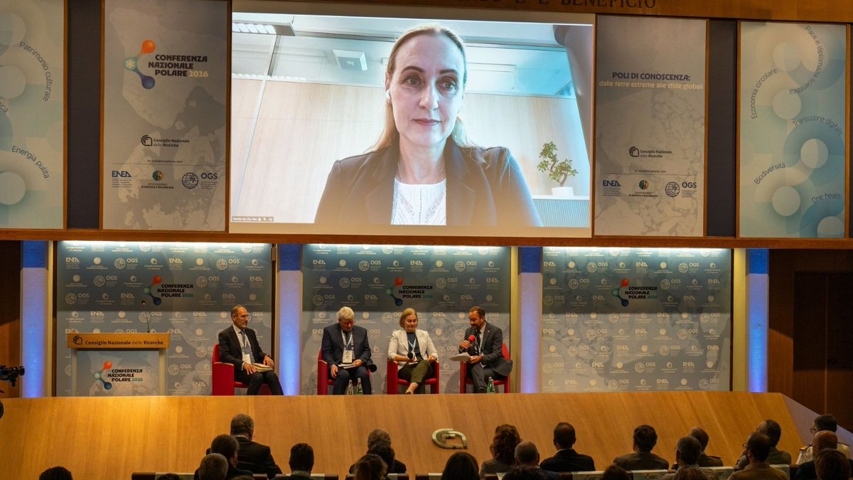 CNRsocial_'s tweet photo. #5ottobre #CNP2026 #day1 
'La #ScienzaPolare nel contesto globale'
@SalvatoreArico_ @ISC
Camilla Brekke #NPI 
Narelle van der Wel @WMO
Gary Wilson @SCAR_Tweets

---
@ENEAOfficial @INGV_press @OGS_IT 
@CNRDTA @cnrisp https://t.co/y3uIRs6Cdv