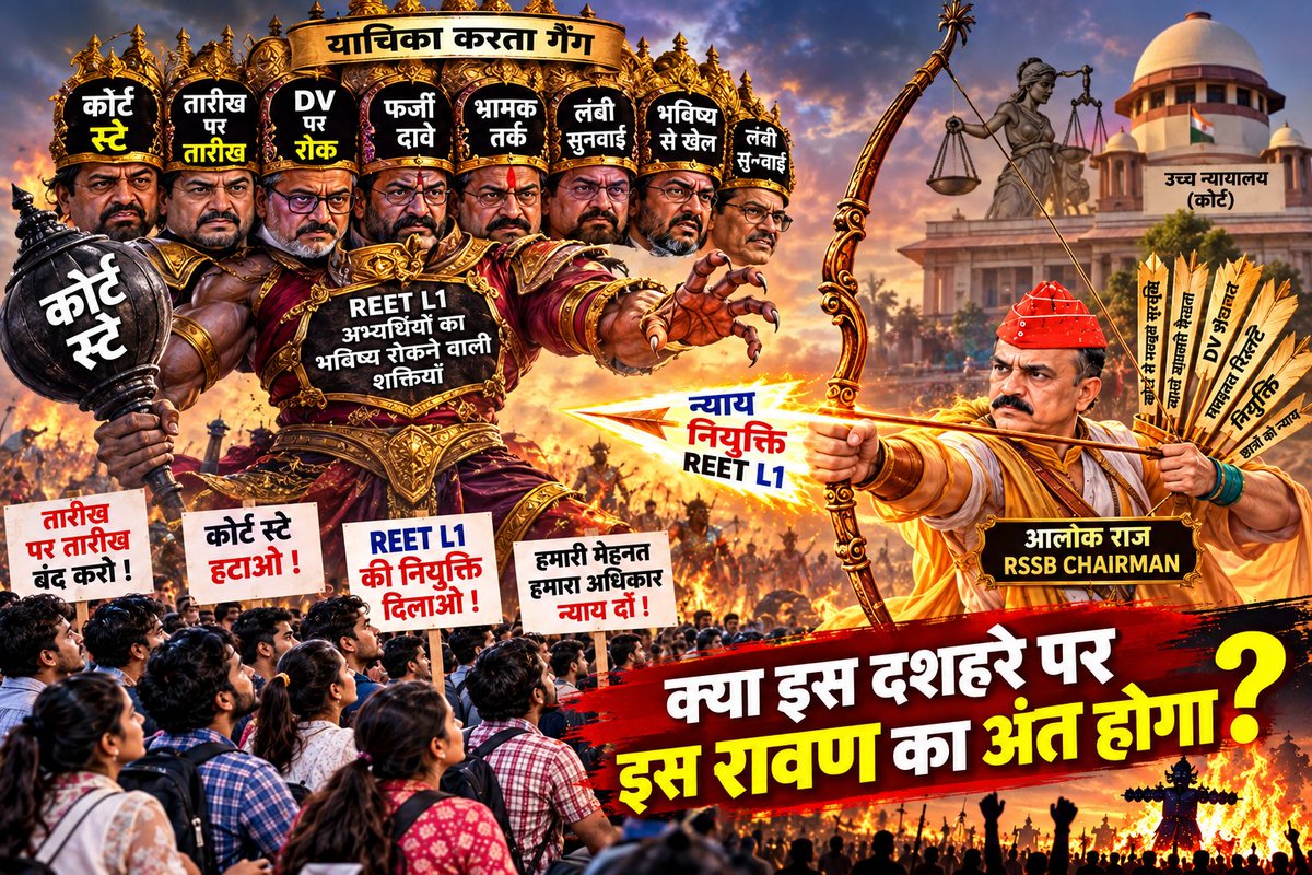 godaramanoj363's tweet photo. क्या इस दशहरे तक इस रावण का अंत होगा?
@alokrajRSSB 
#अध्यापक_भर्ती_लेवल_1_dv_करवाओ 
#TeacherL1_Dv 
#VacateL1_stay_on_6oct https://t.co/OIXQqncG7x
