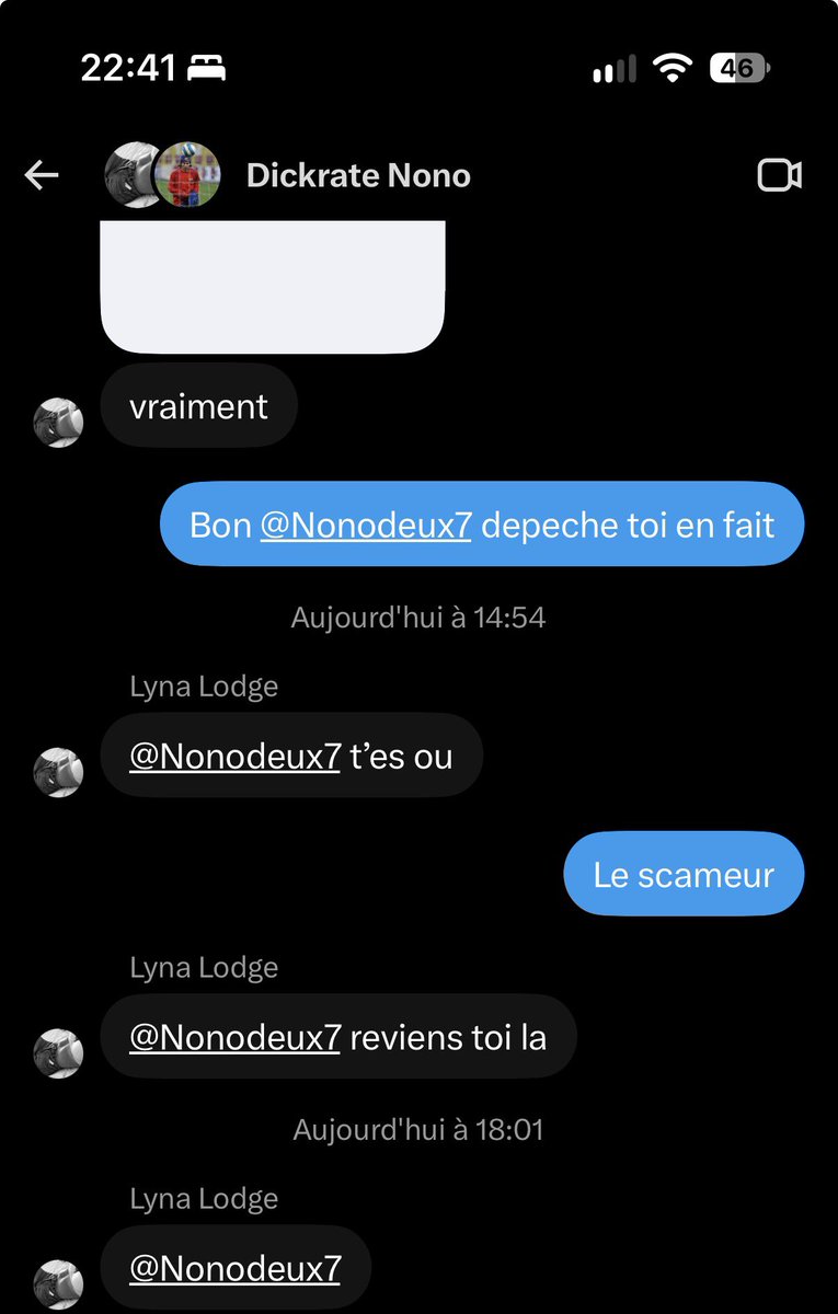unefilledouce's tweet photo. @Nonodeux7 est un scameur, une fois qu’il a des photos de vous il ne paye pas et disparaît, n’est-ce pas Noé ? https://t.co/1SefuX7XG5