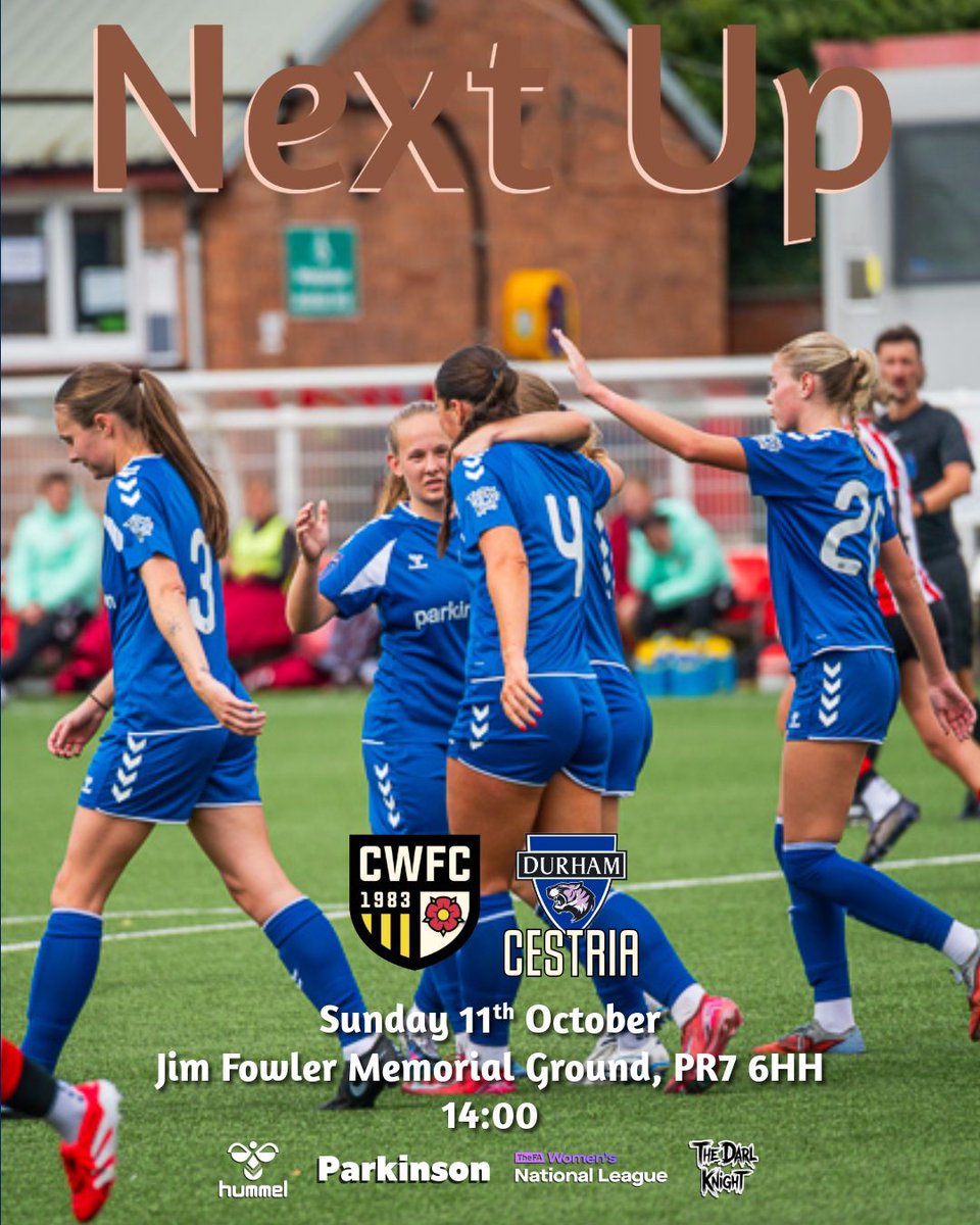 DurhamCestria's tweet photo. New week, new challenge. 
Attention turns back to the league and another trip to Lancashire 💪

🆚️ Chorley
🏟 Jim Fowler Memorial Ground, PR7 6HQ
🕑 14:00
🎟 Adult £6 | Concession £4 | U13 FREE.

📷  @iansanderson_ 

#HearUsRoar https://t.co/AYjiiVYn9n