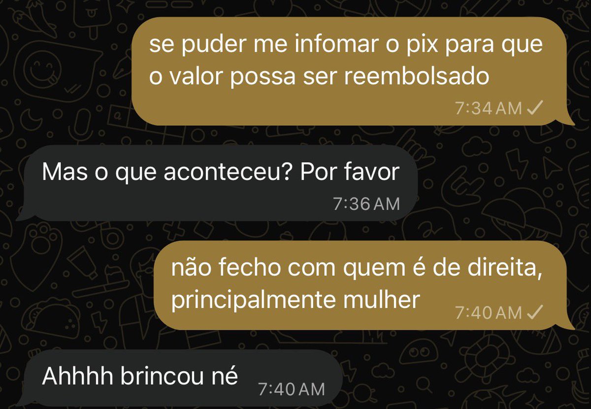 yeosector's tweet photo. Se você é atiny de direita NÃO compre comigo. EU NÃO FECHO COM VOCÊ!
Acabei de reembolsar uma mana que se diz atiny mas que no status tava comemorando a derrota da Marina e da Tebet. https://t.co/3U67N15g1e