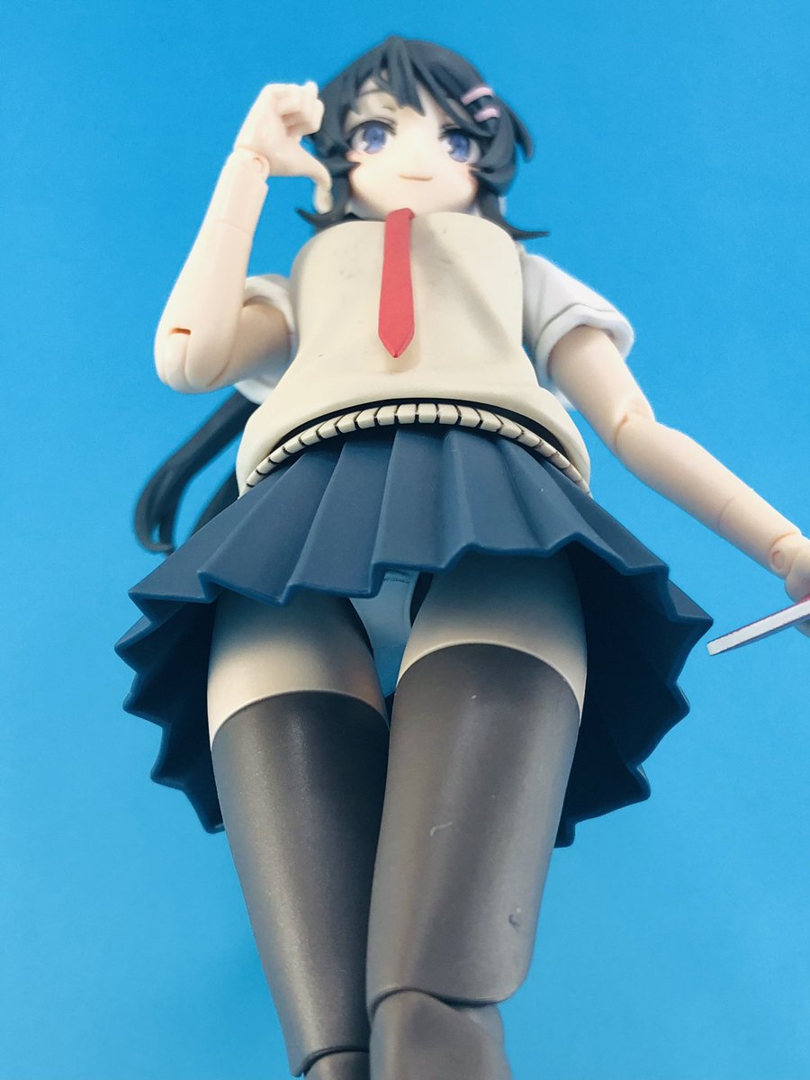 0714Tesshy's tweet photo. プラモ制作　桜島麻衣
塗装出来る良さ、パンツの塗装や色を変えることが出来る！これ重要！

スカートの形と私の撮影下手の為、うまくできなくてすみません。

#KADKAWA PLASTIC MODEL https://t.co/twbMX4uGG2