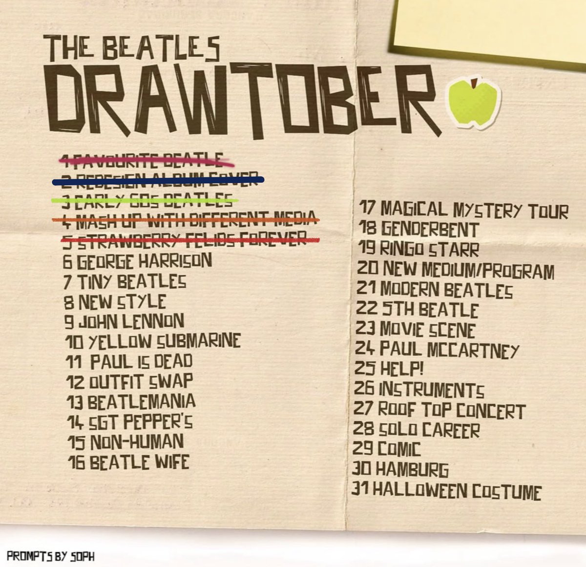 beatlebutch's tweet photo. Day 5: Strawberry Fields Forever || sorry i just wanted to draw #lennstarr #drawtober #thebeatles https://t.co/UVRLCt4G5o