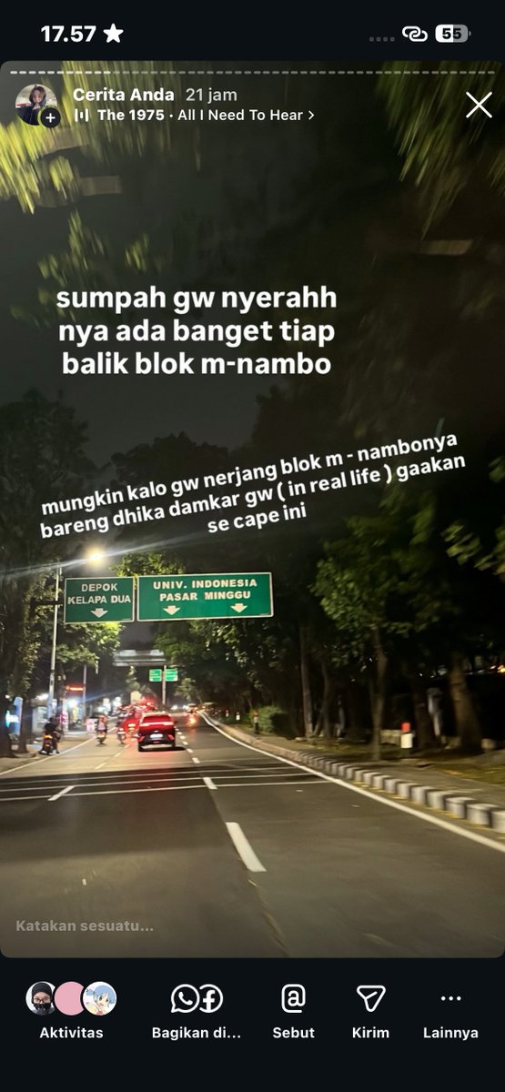 ahnseaan's tweet photo. gw dan agenda dhika hilmy setiap lewat margo https://t.co/yZl0oRo88S