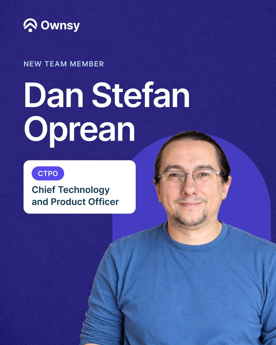 Ownsyofficial's tweet photo. New team member alert ✨
Please welcome Dan Stefan Oprean, our new Chief Technology & Product Officer.
Dan will lead our tech and product vision as we shape the future of property ownership in the GCC. Welcome aboard, Dan! 🚀
#Ownsy #TeamOwnsy #PropTech #Tokenization #UAE https://t.co/NG8eIfkX4Z