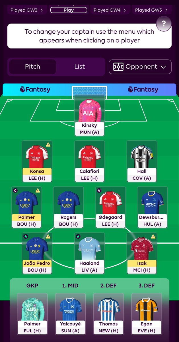 Ralphitoball's tweet photo. @OfficialFPL Already used mine and now I have 4 flagged players great game👍🏻 https://t.co/vnNRPcZOxL