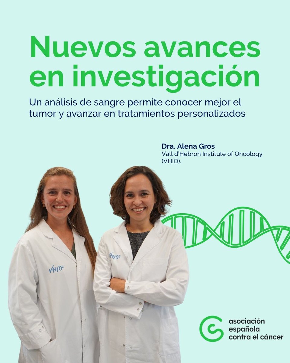 ContraCancerEs's tweet photo. ¡Nuevo avance en investigación!
La investigación, liderada por la Dra. Alena Gros @VHIO  y apoyada por la Asociación Española Contra el Cáncer, abre nuevas oportunidades para avanzar en la medicina personalizada.

📲 https://t.co/miNzEKOcSh

#InvestigandoenCáncer https://t.co/sHJiEax2TS
