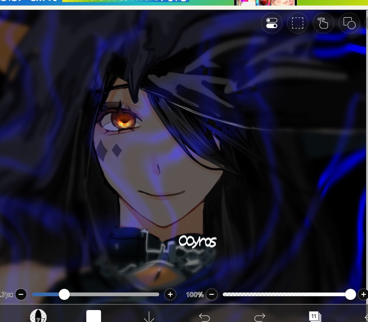 00yros's tweet photo. NTE クロバネさんwip https://t.co/72GUfplvbJ