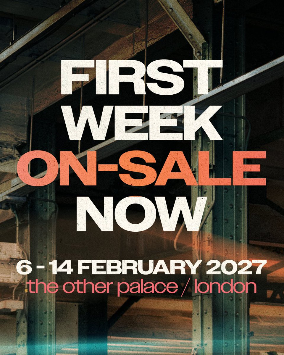 TheOtherPalace's tweet photo. 🧩 In Pieces will make its world premiere at The Other Palace in London.
The first week of performances, from 6 to 14 February 2027, are now on sale: https://t.co/u3FzVGulMv.

Don't miss out.
#musical #newmusical #musicaltheatre #inpieces https://t.co/Fngof3xbP0