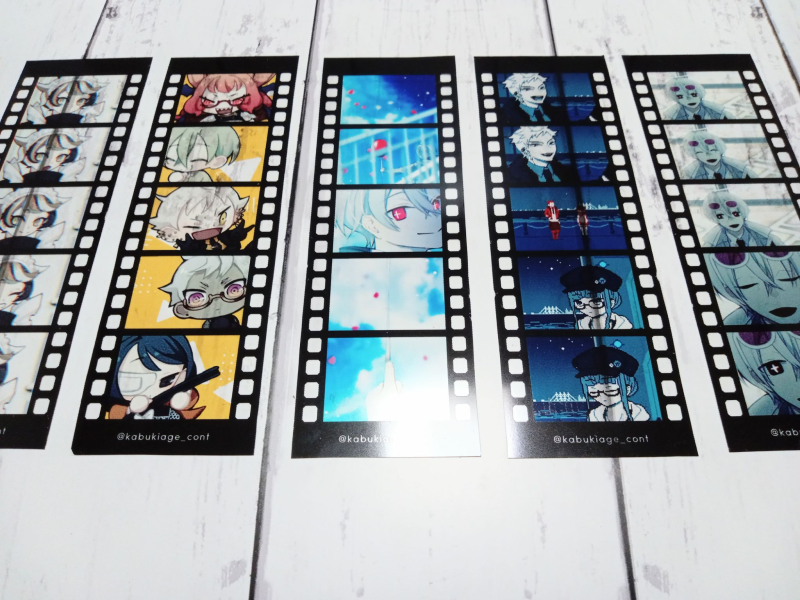 kabukiage_cont's tweet photo. セリアのインクジェット対応OHPフィルムでフィルム風5カット作ってみました！　透明ぺらぺらかわい～！ https://t.co/Crl9N33u5y
