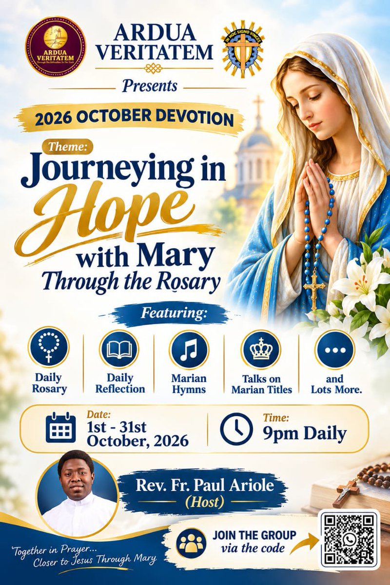 ardua_veritatem's tweet photo. Oct 5 - Theme and Quote of the Day 

#Catholic #CatholicChurch #CatholicX #Mary #CatholicTwitter #OctoberWithMyLady #OctoberDevotion #October https://t.co/E1JWynMtXk
