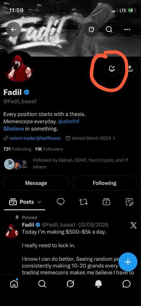 MUDEX1111's tweet photo. @MDSniperX @Fadil_bawa1 @ddatcrypto Ina gani sosai akwai abunda nakeso ka gane bawai nace maka @ddatcrypto yafi @Fadil_bawa1 bane dukan su mentors dinane na kunna notification alert 🔔 dinsu koda reposting sukayi sai anyimun notification saboda na yarda sunada ilimin crypto, kuma dukansu bana daukar signal dinsu. https://t.co/XWAYqPMB33