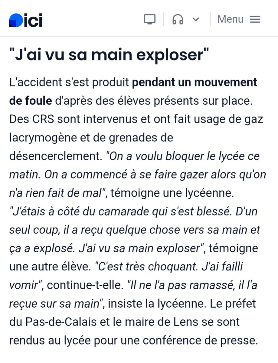 Zealox_'s tweet photo. @AlertesInfos "il ne l'a pas ramassé, il l'a reçu sur sa main" https://t.co/ffxdjUecsr