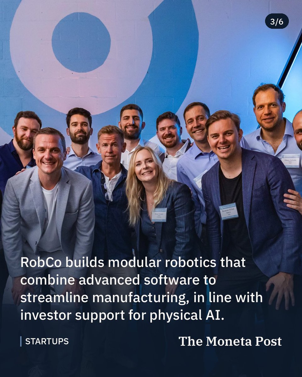 TheMonetaPost's tweet photo. German Robotics Startup RobCo Reaches US$ 1 Billion Valuation

The Munich based robotics firm achieves unicorn status as investors continue to prioritize the growing sector of physical artificial intelligence applications.

#tech #innovation #robco https://t.co/hAZFDXAiL2
