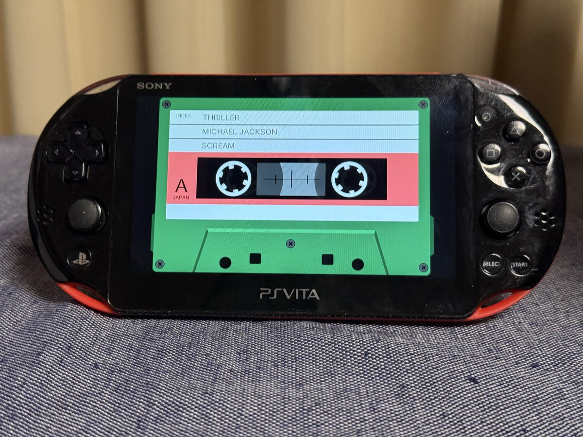 PSVITAMAN running on a PS Vita photographed by @Nyaf0039V
