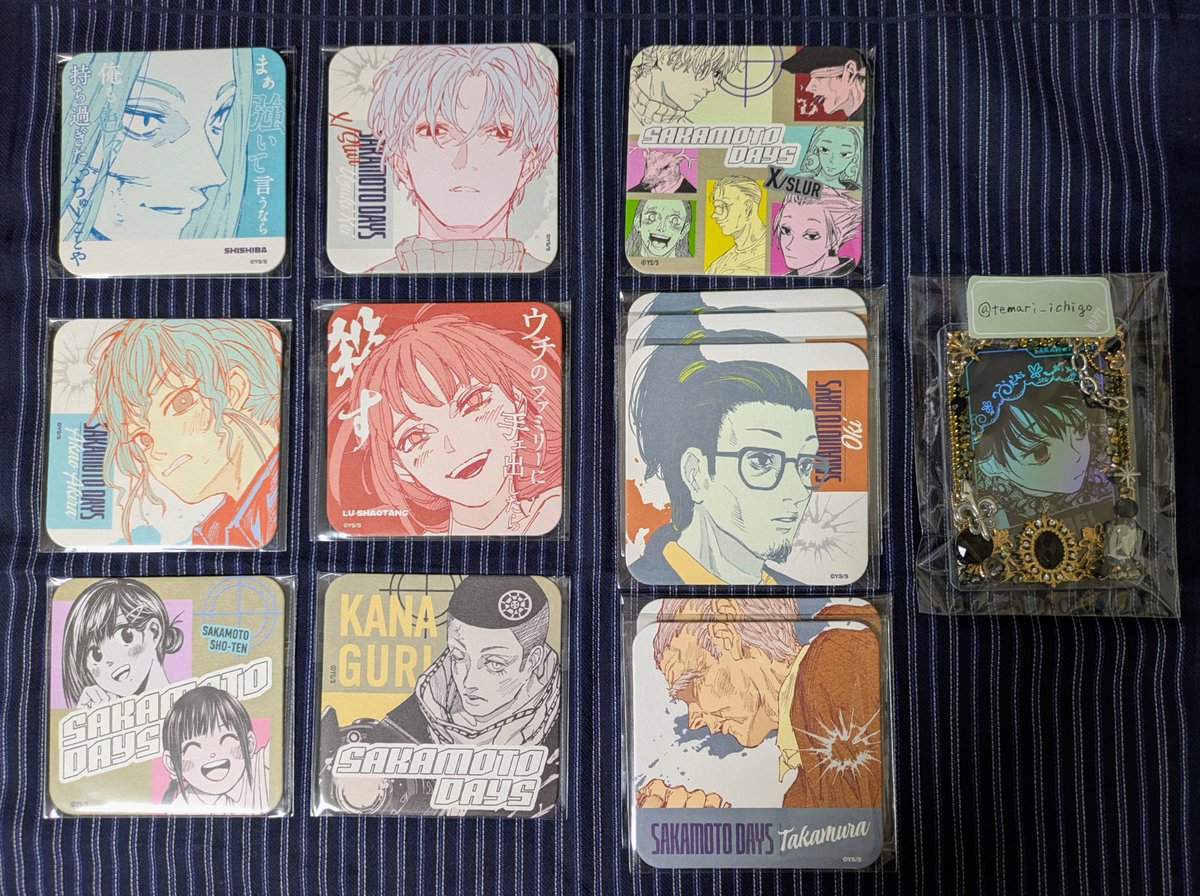 temari_ichigo's tweet photo. 【交換】サカモトデイズ展 アートコースター アトコ

譲：画像1枚目

求：サカモトデイズ展のアトコ
　　アタリ、豹、キンダカ

郵送での交換のみ。
上段はアタリとの交換のみ。
神々廻は同数抱き合わせで抱き合わせ分もアタリとの交換のみ。
中段、下段は求のどのお品物とも交換可能です。↓ https://t.co/0n8awPT2o6