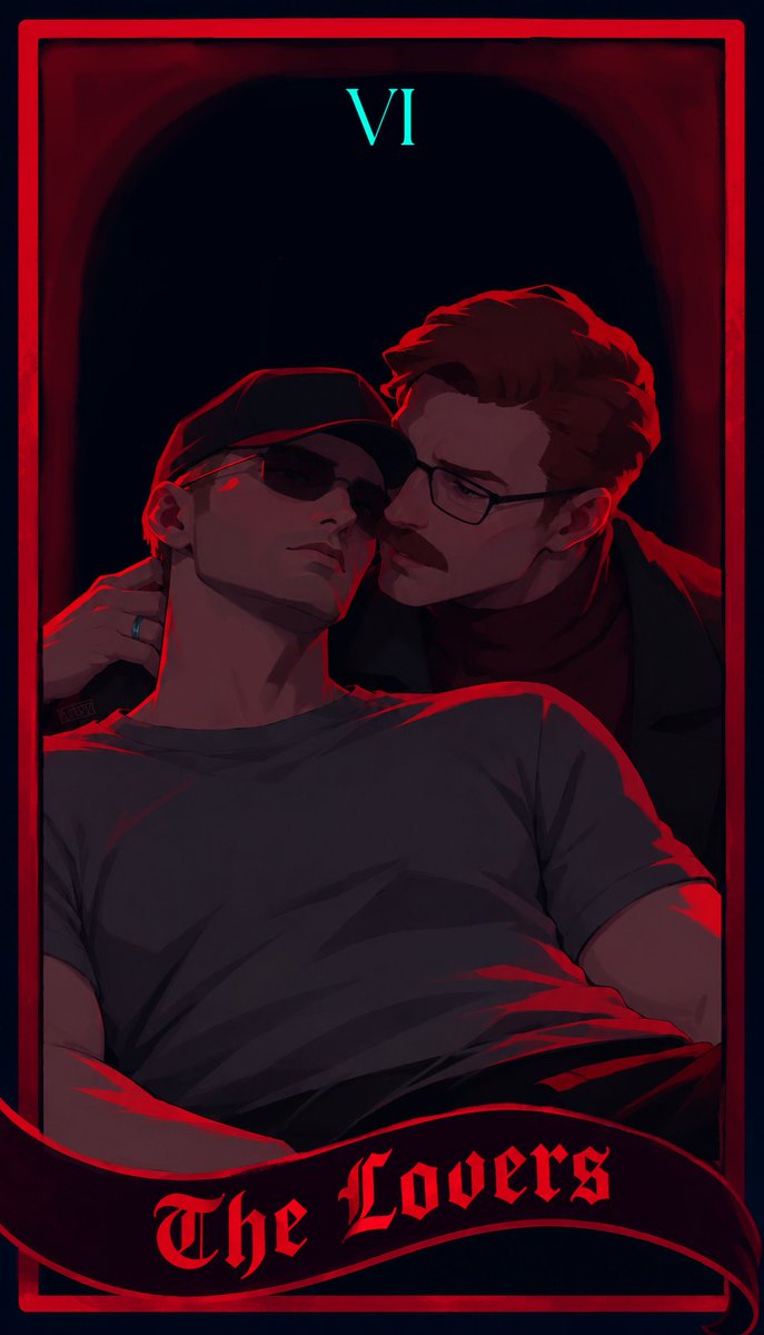 aishertz_'s tweet photo. 6 out of 78

The Lovers – love, connection, harmony, and choices. It represents meaningful bonds and choosing what aligns with your heart and values. Reversed: conflict, separation, or difficult choices.

Matt Dark-Rhodes & Richard Dark-Rhodes – "The Badge Husbands"  [@CurvyElephant @Sock_22]