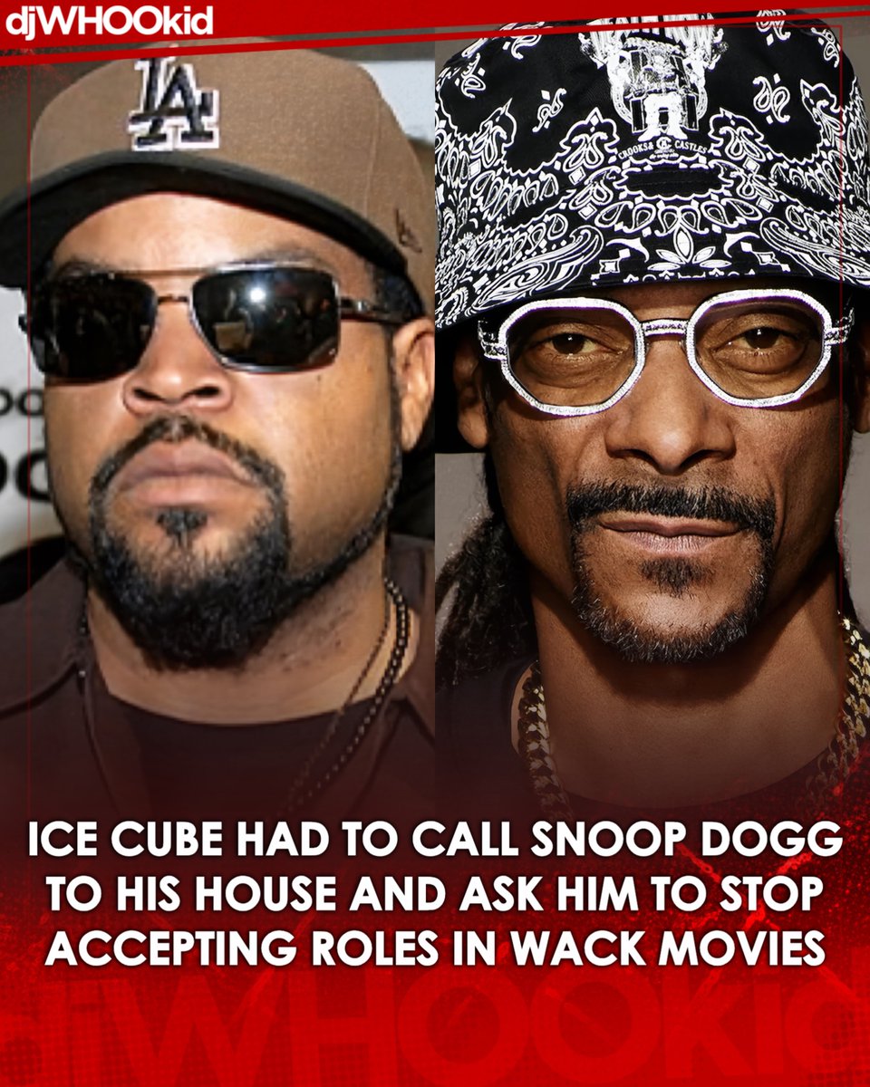 DJWhooKid's tweet photo. “You’re going to look bad!” 🤯👀🔥

Snoop Dogg was saying yes to movie cameos until Ice Cube called him over for a reality check: 

“Cube called me and invited me at the crib, I got there and he asked me to stop saying yes to everything, he was like ‘they using your name to push their sh*t but you’re going to look bad at the end of the day’”.

From that moment on, Snoop took his role selection much more seriously and started choosing only projects he felt fit his image.