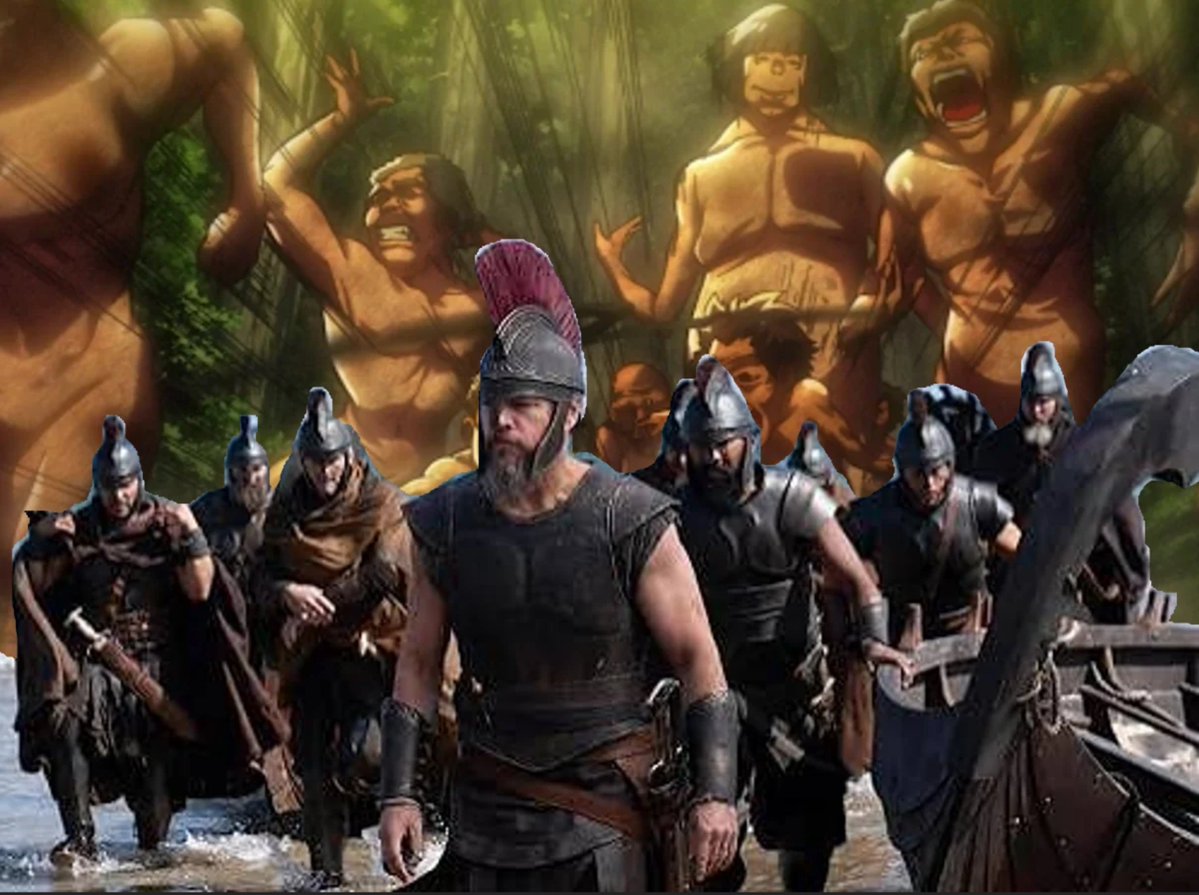 AoTFrames_'s tweet photo. Could Odysseus and his soldiers from The Odyssey survive Paradis? https://t.co/fnwhp2XUg8