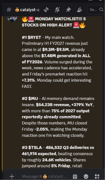 whaditizzz's tweet photo. $SAIO $PCVX $VEEA $PTC $QTEX are on the radar today, but $RYET  is the one I’m watching closest

RYET fresh revenue news changed the setup, and if volume builds, this small-cap could get very active https://t.co/kUMbeITBtU