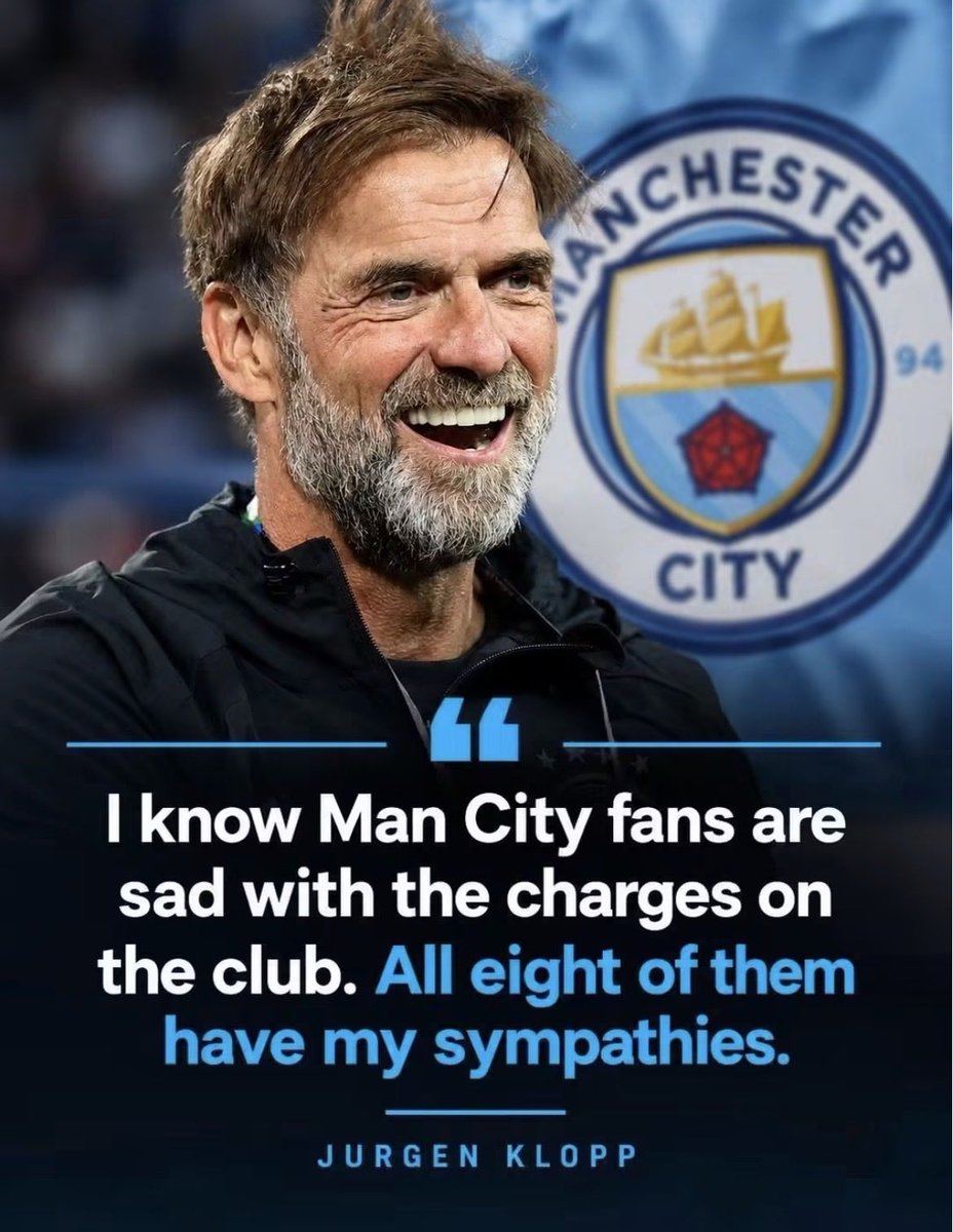 PL__OOC's tweet photo. Klopp on City’s 115 charges… 😅 https://t.co/LIJVj8HaKh