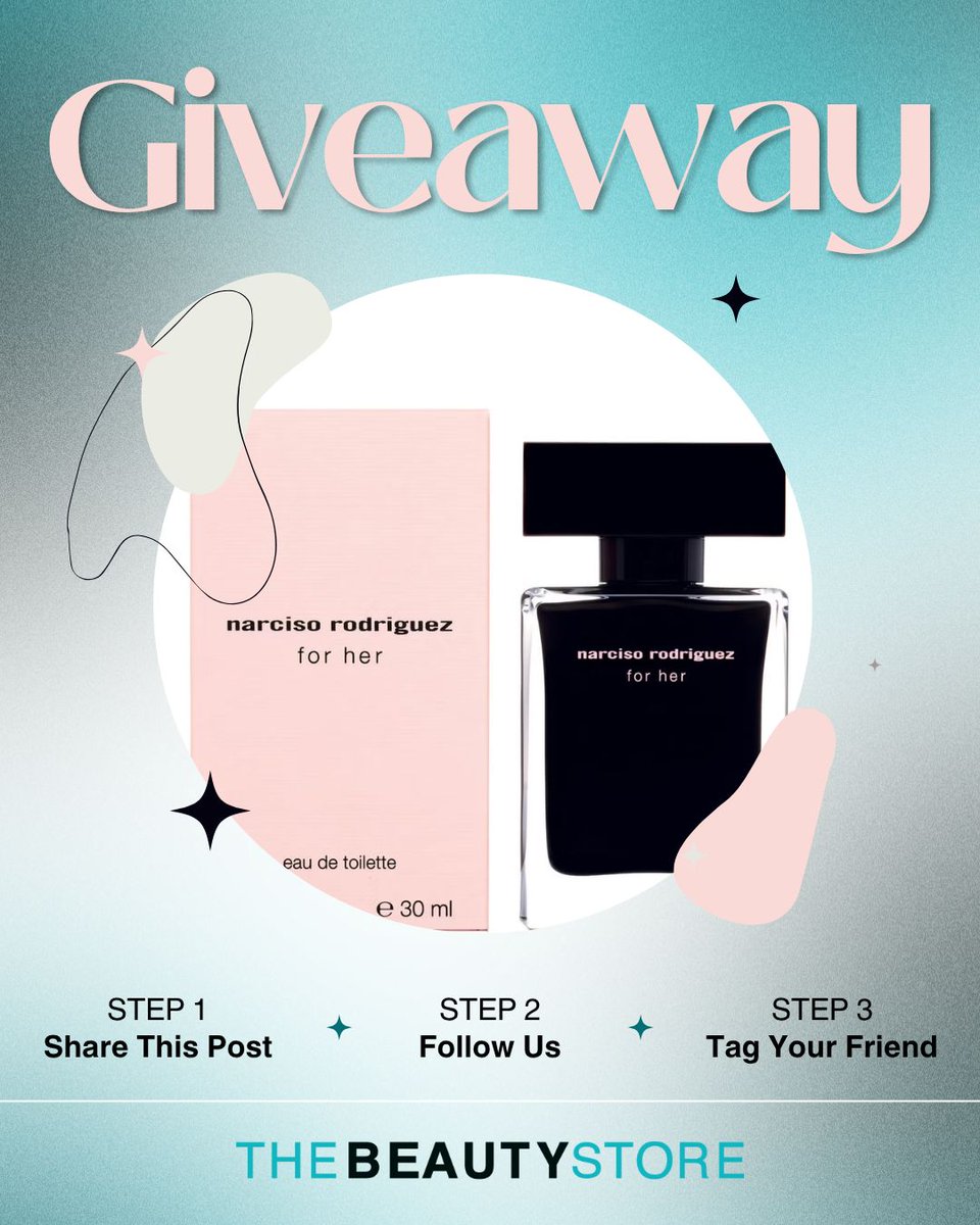 thebeautystore's tweet photo. EXCLUSIVE GIVEAWAY! ✨ 

Immerse yourself in the elegance and mystery of one of the most iconic fragrances.

We want to treat you to a true gem of the perfume world. Enter our giveaway and take home the coveted Narciso Rodriguez ‘for her’ Eau de Toilette.   

To enter the prize draw and win this magnificent prize, simply complete these 3 easy steps:

1️⃣ Share this post.
2️⃣ Follow us.
3️⃣ Tag a friend in the comments.   

💡 Extra tip: The more separate comments you leave tagging different friends, the more chances you’ll have of winning! We’ll announce the winner very soon. 

Good luck to everyone! 🍀

#LuxuryPerfumes #PerfumeGiveaway #Women’sFragrances #BeautyGiveaway