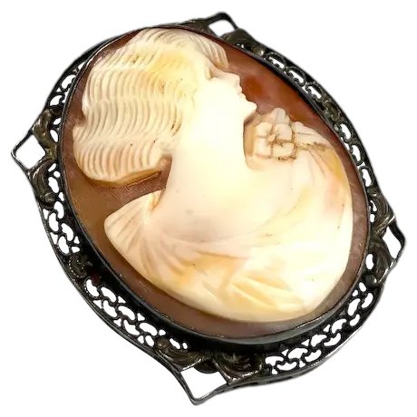ClarasJewelry's tweet photo. Mid Century Carved Shell Lady Profile Cameo Silvertone Filigree Brooch
#rubylane #vintage #retro #midcentury #brooch #cameo #vintagebeginshere #jewelryaddict #giftideas #jewelry #Christmas2026
https://t.co/kNdD9iB7Fo https://t.co/HTjmuZW1IO