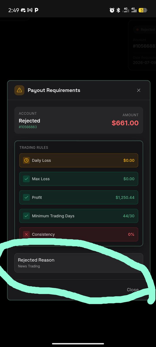 Dexton01's tweet photo. @frodo_AlgoForex @QtFunded @PropFirmMatch @I_Am_The_ICT @ZamcoCapital @GoatFunded @fundingpips @funded_trading Same here, 3 payouts got rejected falsely. And today, I got a mail stating that I breached my account and my profits forfeited due to one sided betting. This is false. They didn't even provide any proof, same way they denied my QT Power Account first payout, due to News Trading. https://t.co/qOYdmpz02G