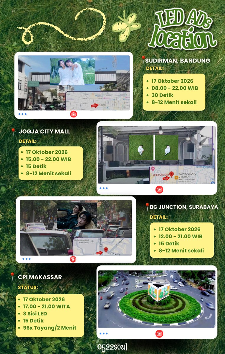95yourdaisy's tweet photo. TWO STARS ALIGN: LED ADs Project JxJ "Dreamscape" by 0522SOUL 🩷💫💙

We presented, 
LED ADs

📍JAKARTA, BANDUNG, SURABAYA, JOGJAKARTA, MAKASSAR

Details on poster

Without your support, this project wouldn’t be possible! 🫶🏻

#JxJ #DREAMSCAPE #JEONGHAN #JOSHUA #HaniShuperstar https://t.co/Zj2E3FFabb