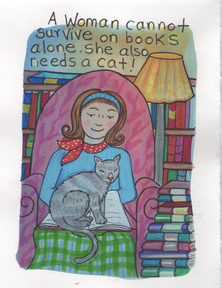 drawstuff's tweet photo. #mondayquote #booksandcat #nancycarlsonstudios https://t.co/6fJ0h9B7wT