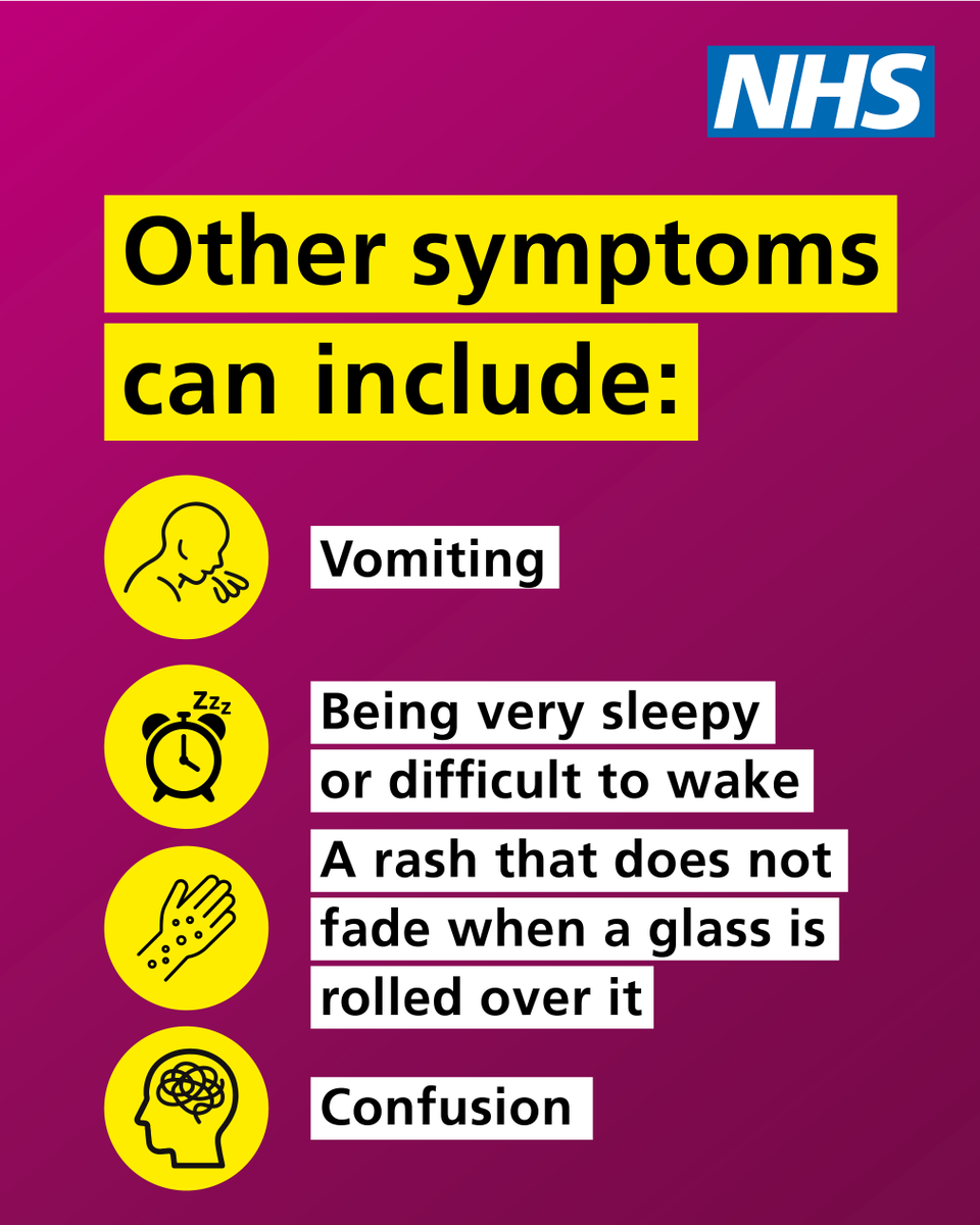 NHSuk's tweet photo. It’s #WorldMeningitisDay. 

Meningitis can develop quickly, so know the symptoms and get urgent help if you’re worried. 

➡️ https://t.co/FlXxJRTbqp https://t.co/b6Sk3kxQug