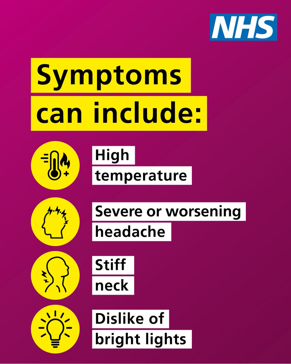NHSuk's tweet photo. It’s #WorldMeningitisDay. 

Meningitis can develop quickly, so know the symptoms and get urgent help if you’re worried. 

➡️ https://t.co/FlXxJRTbqp https://t.co/b6Sk3kxQug