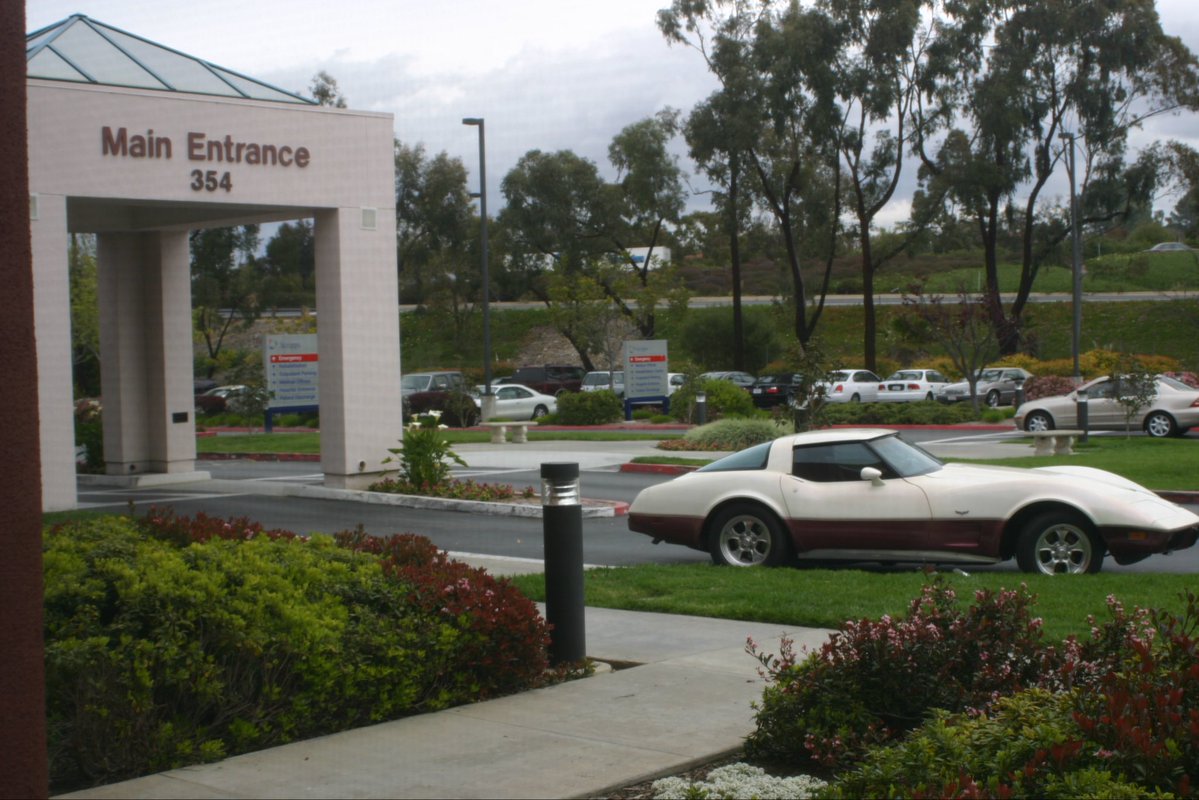 johnkonrad's tweet photo. When my dad, Jack, was diagnosed with terminal cancer, he bought his dream car, a cream 1979 Corvette, and took one last road trip with my mom.

Seven years later, when my son Jack was born, I opened the curtain at the hospital and saw this parked directly outside our room. I grabbed my phone and took this picture.

Not in the parking lot. Not near the emergency entrance. Right outside our window, blocking the main entrance so that it eventually had to be towed.

I drove by that hospital many times after and never once saw another car parked outside that room, 

Angels live among us. ✝️