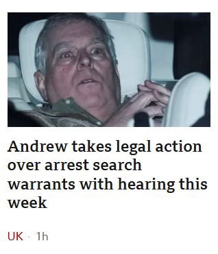 narindertweets's tweet photo. Sorry. Royal Family are giving mixed messages to survivors and victims of Jeffrey Epstein.
King Charles said on  19 February: The police have 'our full and wholehearted support and co-operation' and 'the law must take its course.

And now Prince Andrew is sueing his own Brother's police force? Ok. 
I'm calling utter BS.

You can't have both. Survivors are watching."
