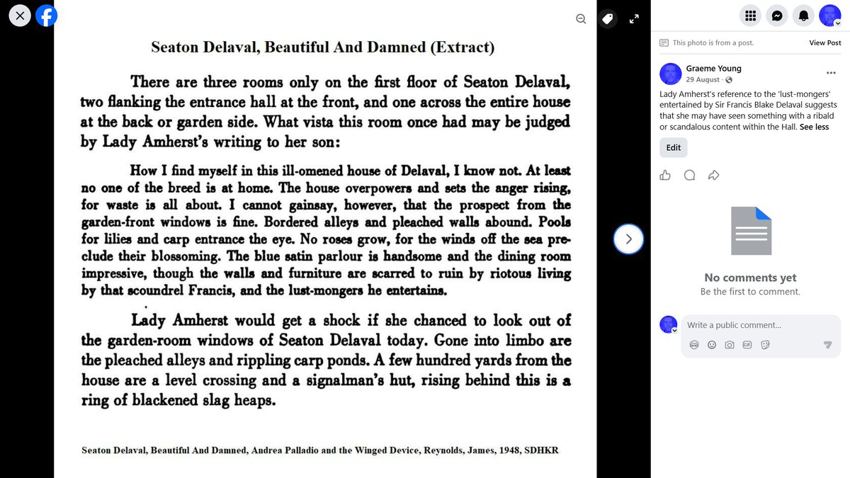 Novocastria2020's tweet photo. The Mystery Green House and Salacious (?) Paintings in the Southeast Wing - An article from my Facebook group contemplating a couple of mysteries at Seaton Delaval Hall.
#SeatonDelaval #NationalTrust https://t.co/M6Rk63FmMV