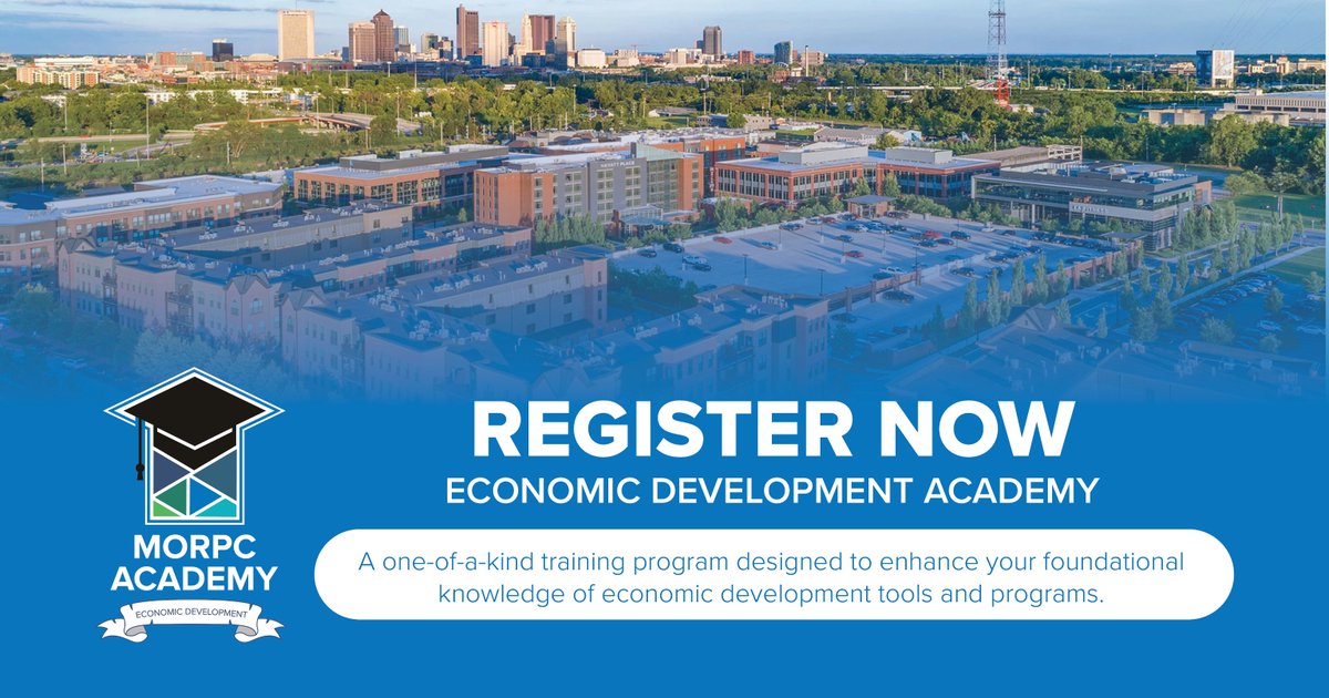 MORPC's tweet photo. Join us on October 14 for the next class of our Economic Development Academy! This course will focus on the common grounds and diverse approaches to community engagement both before and after an economic development project gets underway. Register now: https://t.co/0RdykqStiB https://t.co/v6W1zxl761