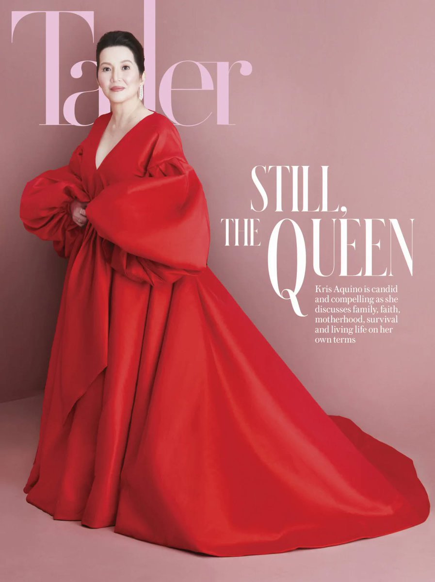 cebudailynews's tweet photo. SHE IS SO BACK 👸

LOOK: TV personality Kris Aquino takes the spotlight on the cover of a luxury lifestyle magazine for its October 2026 issue. 

Dubbed the “Queen of All Media,” Aquino continues to capture attention as the subject of the magazine’s latest cover story. | via Vhenna Marie Mantilla #CDNDigital 

 📷: Mark Nicdao for Tatler Philippines/IG 

For more news about Cebu and beyond, visit https://t.co/nWCmctdteW.