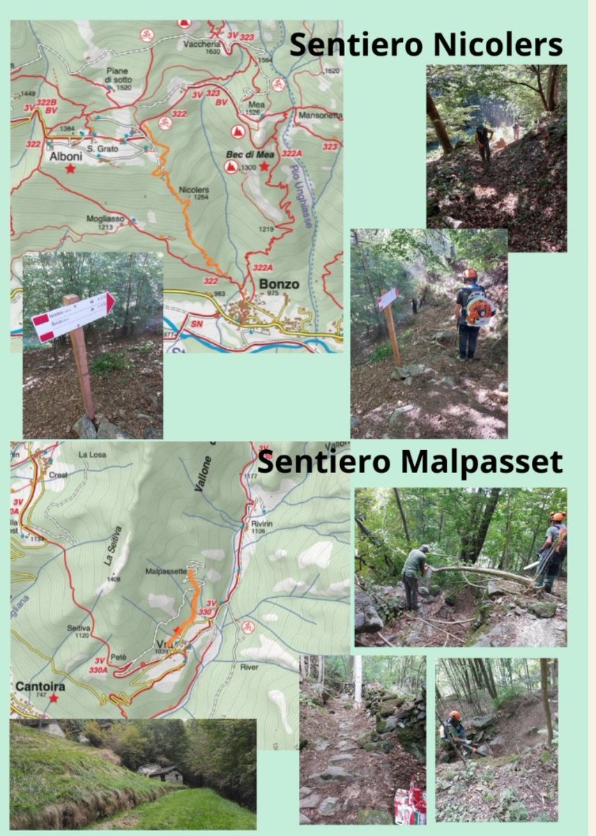 cailanzo's tweet photo. 🖌️🛠️⚒️🪛Proseguono le #manutenzioni #sentieri
Un grazie ai volontari
#ClubAlpinoItaliano #AlpiGraie #VallidiLanzo https://t.co/1wMrzUvMyW