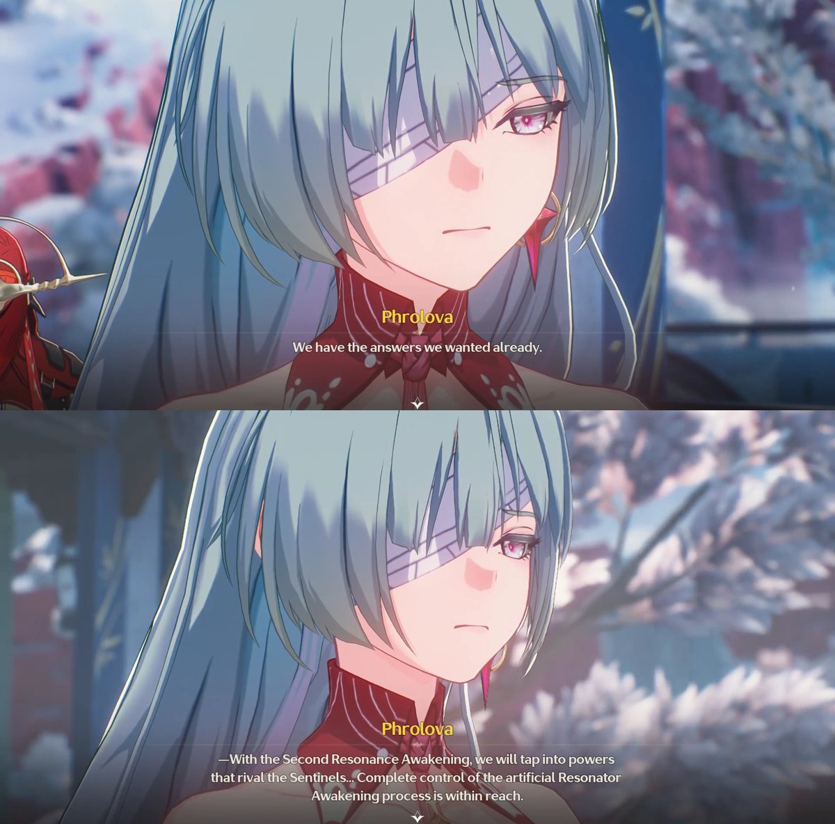 camy_flora's tweet photo. The Fractsidus Have Been Studying Second Awakening All Along

I've been thinking about the pattern behind the Fractsidus' involvement with Second Awakening for a while now, and from Xuanqing's tragedy all the way to Jinhsi, it actually makes a lot more sense.

As we know, the Fractsidus were the main perpetrators behind the chaos in Mengzhou, ultimately leading to the death of the Sentinel.

They have had an interest in Second Awakening for a long time. The tragedy that happened to Xuanqing gave them a phenomenon they wanted to understand and exploit. They failed to obtain all the information they needed through that route, so they looked for another path through Sentinel technology and knowledge.

If we look at the bigger picture, the Fractsidus have a very strong reason to pursue Second Awakening. They know that a Resonator who successfully undergoes Second Awakening can reach a level of power that can even approach or rival a Sentinel. 

Fractsidus records explicitly mention that they have researched artificially inducing Resonance abilities, using mechanical modifications and Echoes, and that they are specifically interested in the Second Resonance Awakening Process. 

Their apparent goal is to discover a method of producing Resonators with extreme power without having to rely on the natural relationship between a Sentinel and its Resonator.

So if we go back to Mengzhou, Xuanqing's existence becomes extremely interesting to the Fractsidus because Xuanqing was a real case of a human attempting Second Awakening through a connection with a Sentinel.

They had an actual example, a Resonator, a Sentinel, frequency collision, extreme conditions, and an observable outcome. In other words, if the Fractsidus were looking for a formula for Second Awakening, a case like Xuanqing's would essentially be a highly valuable experiment.

At the initial stage, they were trying to understand the phenomenon of Second Awakening itself. They wanted to know how a Resonator could break past their normal limits. The problem was that Second Awakening turned out to be something that was not easy to replicate.

There were issues involving compatibility, frequency collision, the relationship with a Sentinel, and most importantly, the Arbiter factor, which only became much clearer once we reached Jinhsi's case.

So, Xuanqing's tragedy can be viewed as one of the early patterns they studied, but that doesn't necessarily mean they managed to obtain the complete formula. And this explains why their attention eventually shifted toward the Civilization Capsule.

The Civilization Capsule essentially provides something different from simply observing a Resonator undergoing Second Awakening. It contains Sentinel knowledge and technology, so for the Fractsidus, the Capsule represents a way to obtain much more fundamental information about how Sentinel technology and systems actually work.

Muyu himself later explicitly connected their search to “Sentinel's knowledge,” while throughout the 3.7 story, fragments of the Civilization Capsule were indeed successfully stolen by the Fractsidus.

Then comes Jinhsi's case on the future.

Jinhsi gave the Fractsidus something they may not have been able to obtain from Xuanqing: A successful Second Awakening that could be observed much more clearly.

Jinhsi directly confronted Jué and used the collision between their frequencies to trigger Second Awakening. She successfully pushed beyond her limits and obtained an ability on a scale that she previously could not reach. Jinhsi pushed herself to the brink of Overclocking and successfully inherited Jué's Temporal Mandate.

Then they moved on to Rinascita and started creating Threnodian Resonator.

In Rinascita, they conducted experiments involving the Artificial Threnodian Resonator, which led them to the hypothesis that a Resonator is essentially a Shackle for a Threnodian.

Threnodians are conceptual, immortal, incorporeal entities born from humanity's deepest fears. Binding themselves to a Resonator gives them a physical form that limits their power while simultaneously acting as a kind of “prison” or shackle.

Then they couldn't, failed to, find a way around that limitation. So they basically went, “Oh, maybe the Civilization Capsule will do the trick,” and eventually shifted their efforts toward obtaining the Civilization Capsule.

So the conclusion of all this is, we'll tear Cristoforo's book apart later, once we finally reach the New Federation.