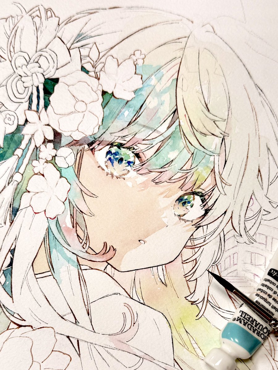 _yukoring's tweet photo. wip* #透明水彩 https://t.co/4Kt7WyDDs1