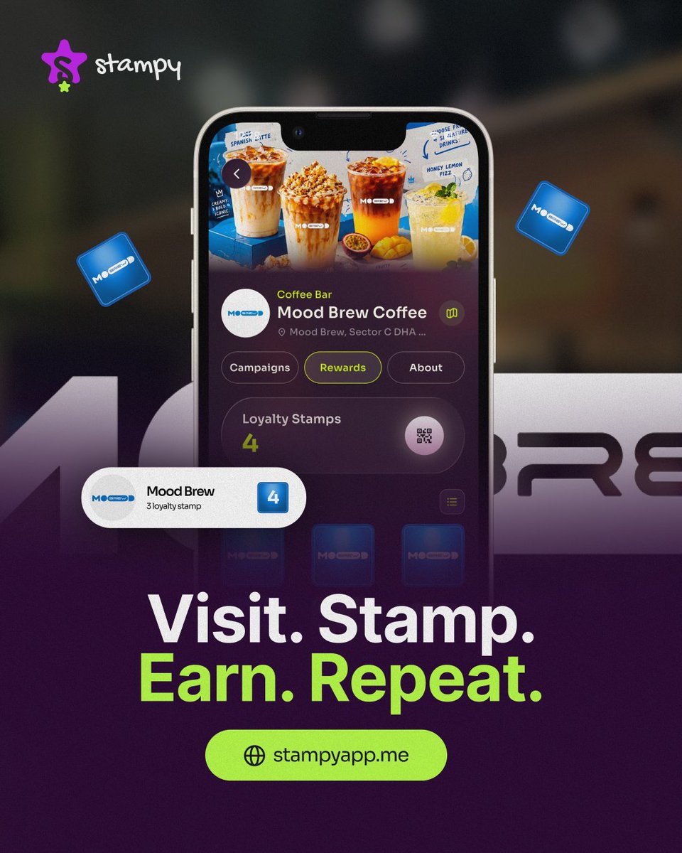 stampy_app's tweet photo. Mood Brew is now on Stampy! 🤎

From mood drinks and refreshing sips to coffee and more, find your drink, show your Stampy QR, collect your stamps, and unlock a special reward. 

#Stampy #MoodBrew #MoodDrinks #Lahore https://t.co/QZEd7wCxGb