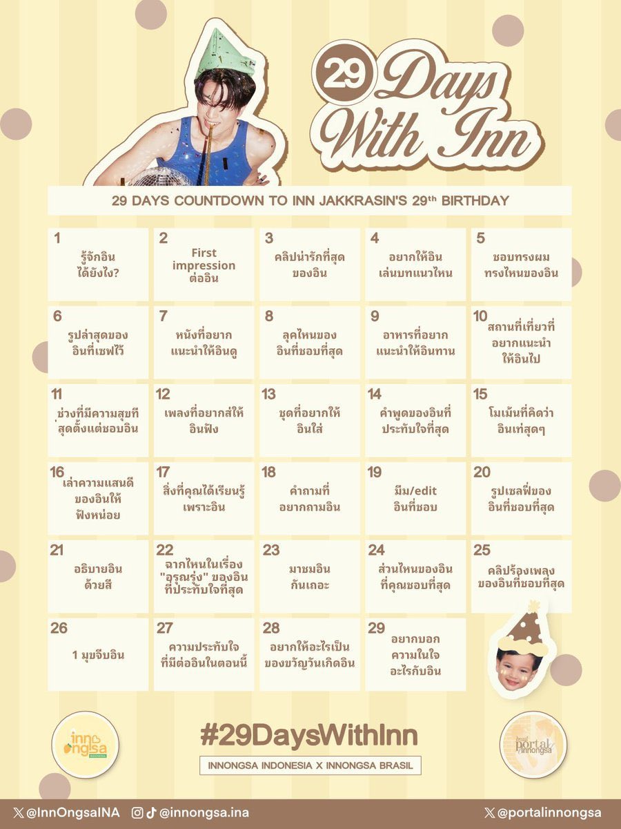 overnoveru's tweet photo. ⋆ ⸝⸝  29 ᴅᴀʏs ᴡɪᴛʜ @.innjakkrasin  📝  ⸝⸝ ⋆ 

 💌 ㅡ  #29DaysWithInn ˚ ༘♡  

꒰   #innjkrsn   ꒱ https://t.co/QOdNre2Rpp