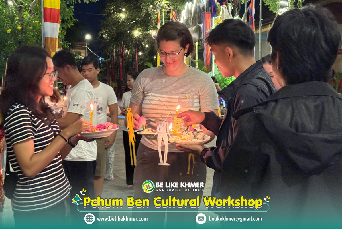belikekhmer's tweet photo. 🌾✨ Thank You for Joining Our Pchum Ben Cultural Workshop! 🕯🌿

✉️ Email: belikekhmer@gmail.com
🌐 Official Website: https://t.co/7V1LyEYkek
📢 Telegram Channel: https://t.co/RrGdvchEdO

#BeLikeKhmer  
#KhmerLanguage  
#SpeakKhmer https://t.co/qEH0yba499