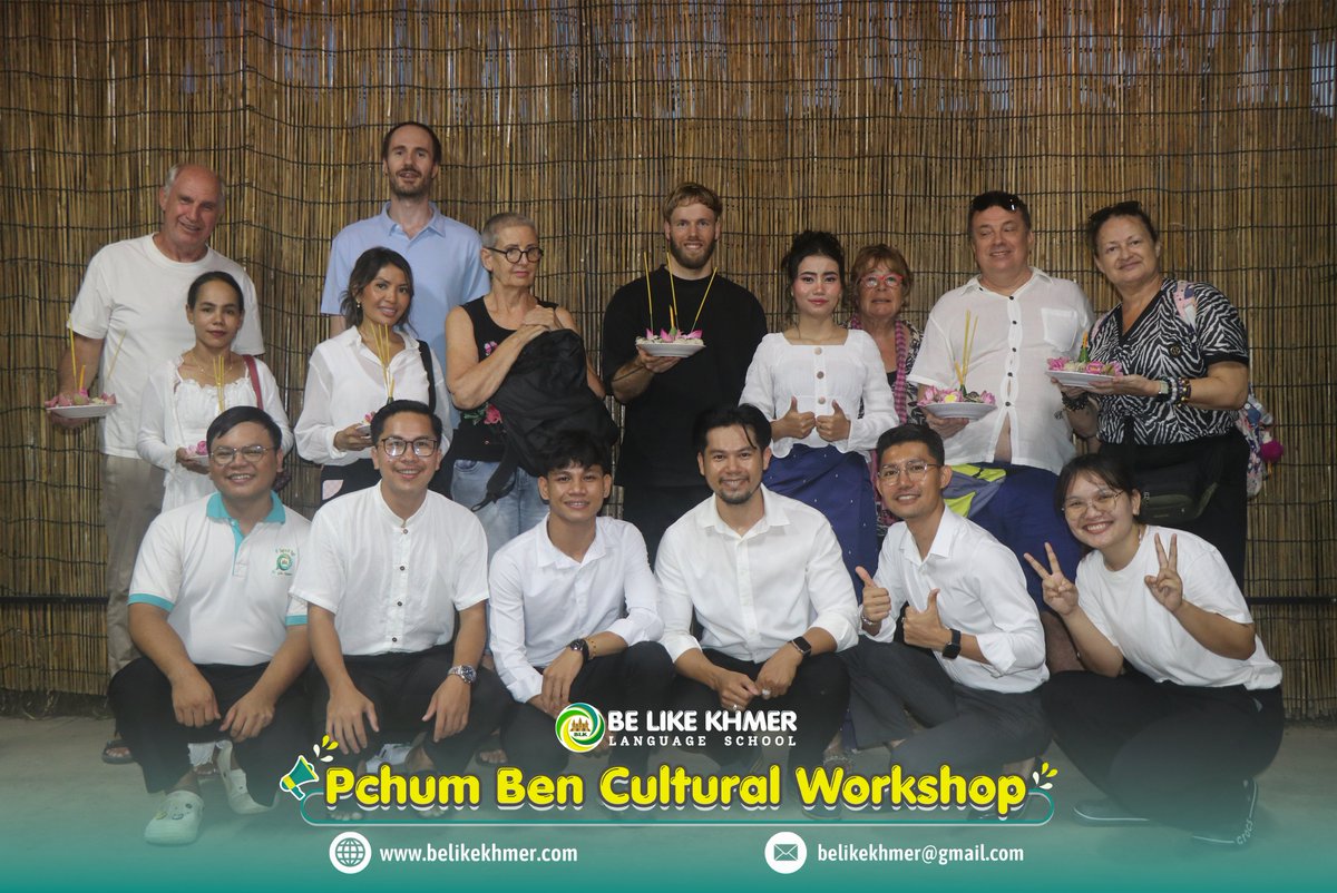 belikekhmer's tweet photo. 🌾✨ Thank You for Joining Our Pchum Ben Cultural Workshop! 🕯🌿

✉️ Email: belikekhmer@gmail.com
🌐 Official Website: https://t.co/7V1LyEYkek
📢 Telegram Channel: https://t.co/RrGdvchEdO

#BeLikeKhmer  
#KhmerLanguage  
#SpeakKhmer https://t.co/qEH0yba499