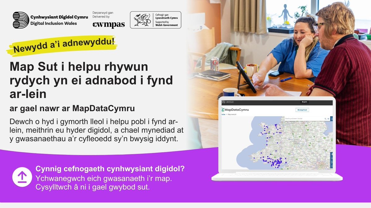 DIWCDC's tweet photo. 🗺️ Mae'r map “Sut mae helpu rhywun rydych yn ei adnabod i fynd ar-lein” gan MapDataCymru wedi'i ddiweddaru ar gyfer 2026:

📍 https://t.co/XILOQQpuwY https://t.co/t8Xzr2KZrw
