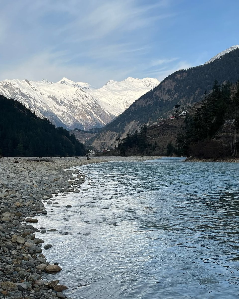IndiaAesthetica's tweet photo. Crystal clear Bhagirathi river flows through Harsil valley in Uttar Kashi, Uttarakhand ⛰️🌊🏔️🇮🇳 https://t.co/WEMPheA9kJ