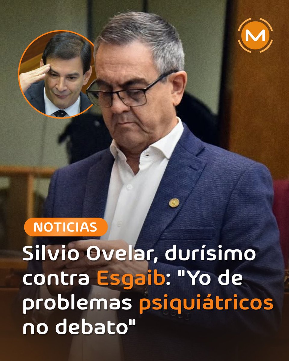 AM_1080's tweet photo. 🔴 Silvio Ovelar responde a Yamil Esgaib: "Tiene que preocuparse más en si su título es verdadero o no"

👉🏼 En la tarde de ayer, al diputado Esgaib le negaron el ingreso a la ANR y calificó a Ovelar de "motor trasero".

🗣️ El legislador, respondió: "Imaginate, no estaba ni en la Junta de Gobierno, la che tuja rire ajapírõ che arco lado, ndaikuái mba'épa aganáta ajapórõ upéa"

#Comunidad1080 📻 
#ComunidadMonumental