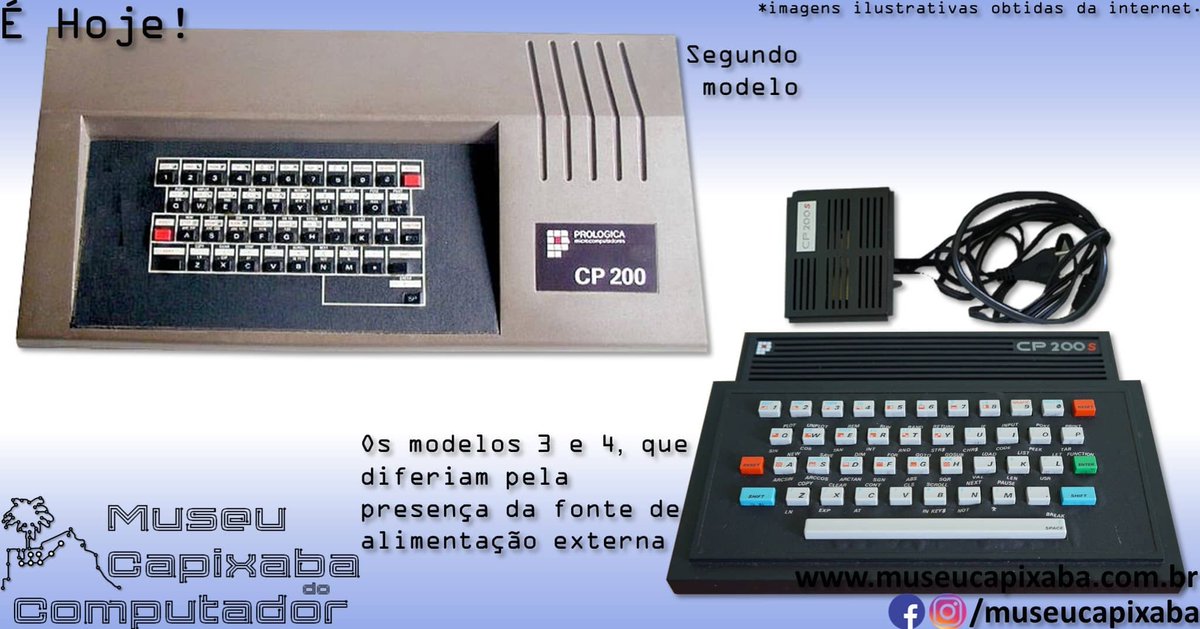 museucapixaba's tweet photo. É hoje! O microcomputador Prológica CP-200 de 1982.

+em https://t.co/gp1IEXSlr4

#MuseuCapixaba #mcc #éhoje #museu #museum #tecnologia #ES #OnThisDay #Prológica #CP200 #cdSEApply300 #Microdigital #SinclairResearch #TimexSinclairTS1500 #TK82 #TK83 #TK85 #Z80 #Zilog #ZXClone #ZX81 https://t.co/XkHyHHtNve